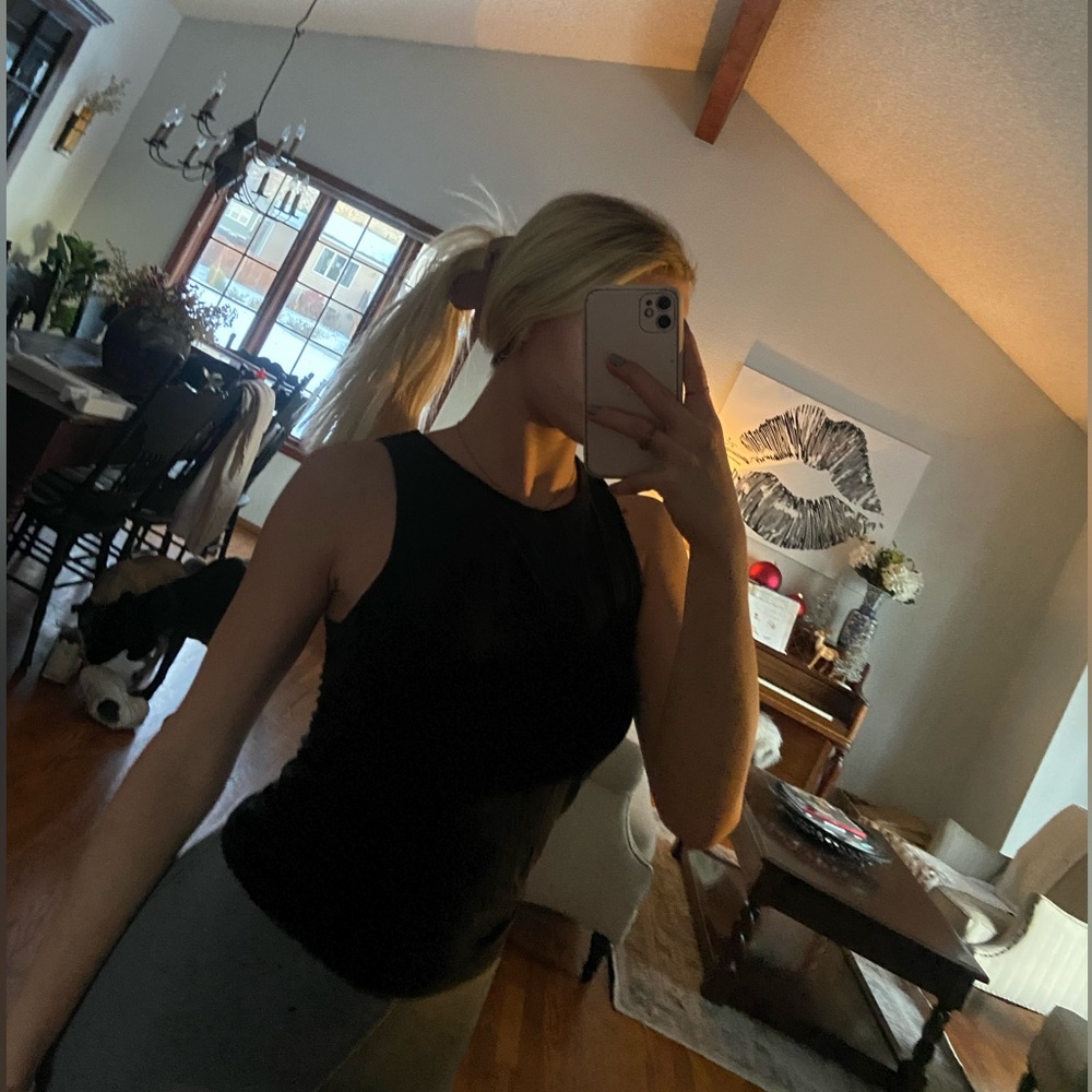 Black thick strapped American eagle tank top. Size: small